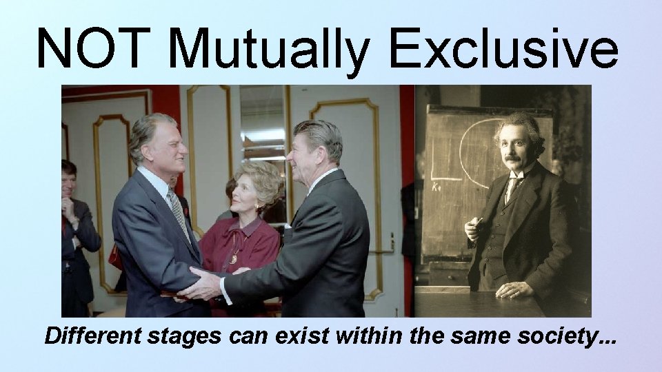 NOT Mutually Exclusive Different stages can exist within the same society. . . 