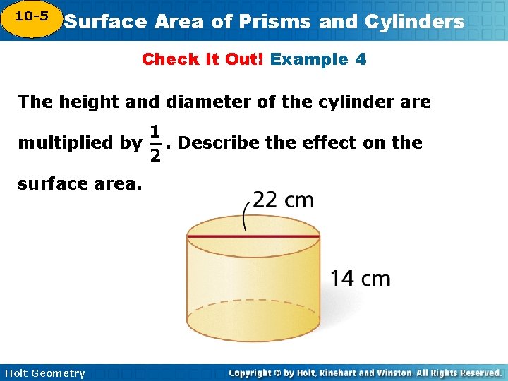 10 -5 Surface Area of Prisms and Cylinders 10 -4 Check It Out! Example