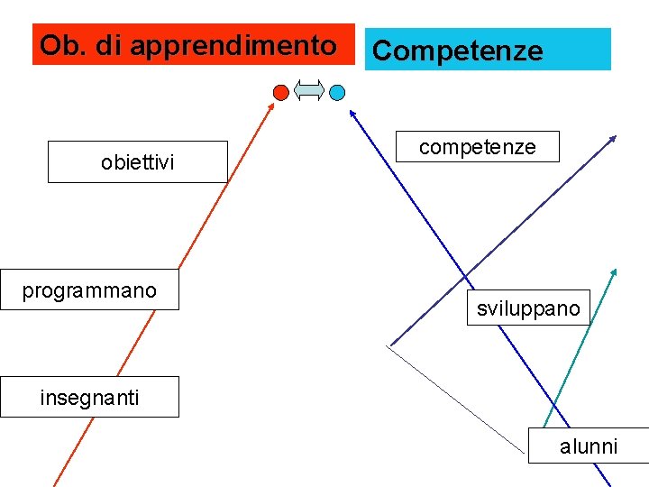 Ob. di apprendimento obiettivi programmano Competenze competenze sviluppano insegnanti alunni 