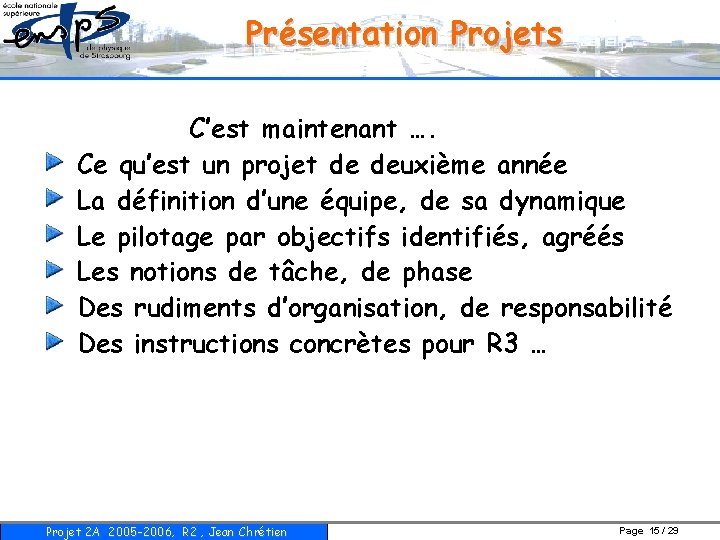 Présentation Projets C’est maintenant …. Ce qu’est un projet de deuxième année La définition