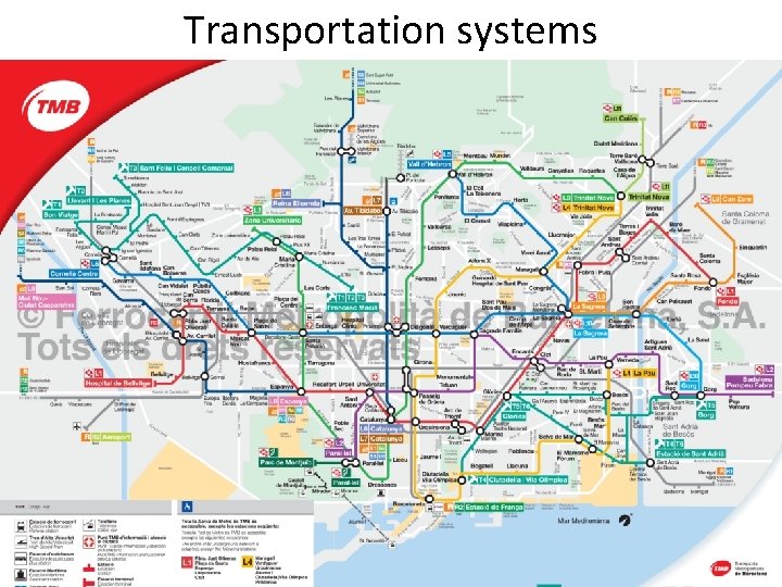 Transportation systems Graphs © Dept. CS, UPC 3 