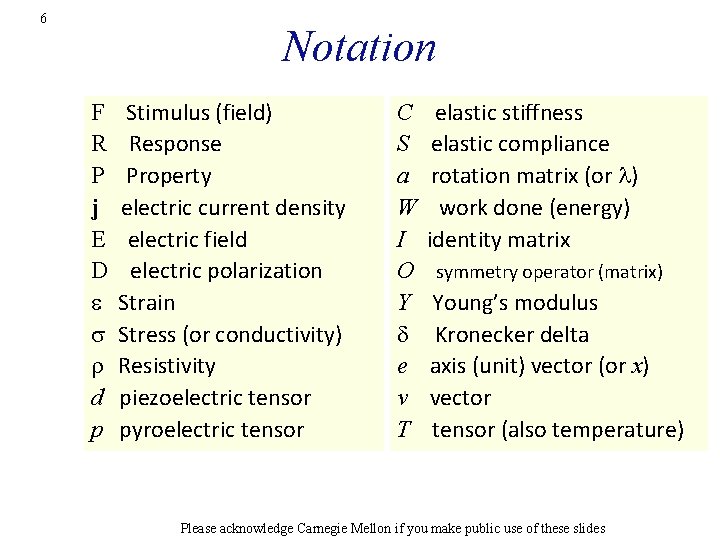 6 Notation F R P j E D e s r d p Stimulus