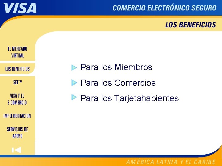 Contents Beneficios Requisitos De Implementacion Para los Miembros Para los Comercios Para los Tarjetahabientes