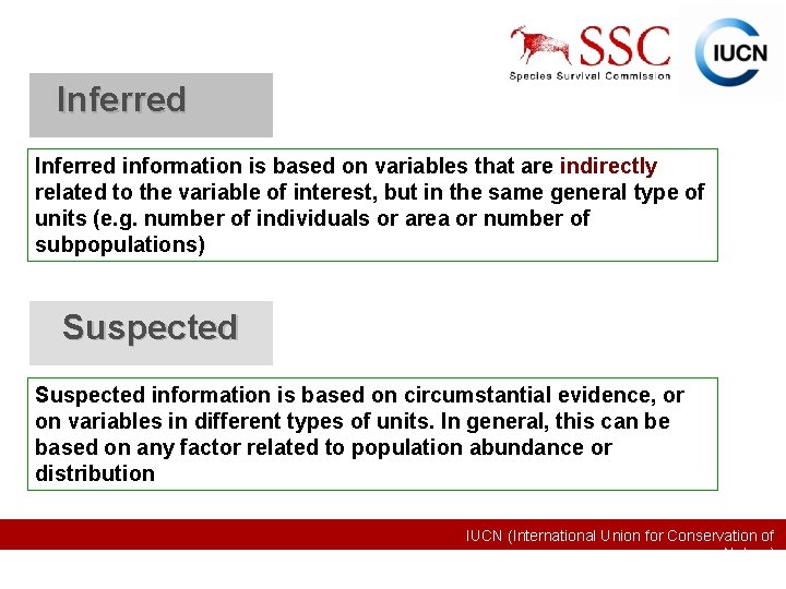 Inferred information is based on variables that are indirectly related to the variable of