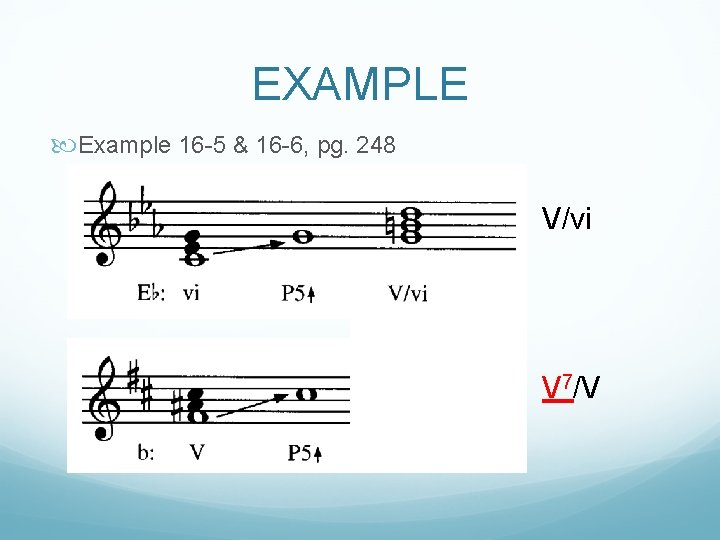 EXAMPLE Example 16 -5 & 16 -6, pg. 248 V/vi V 7/V 
