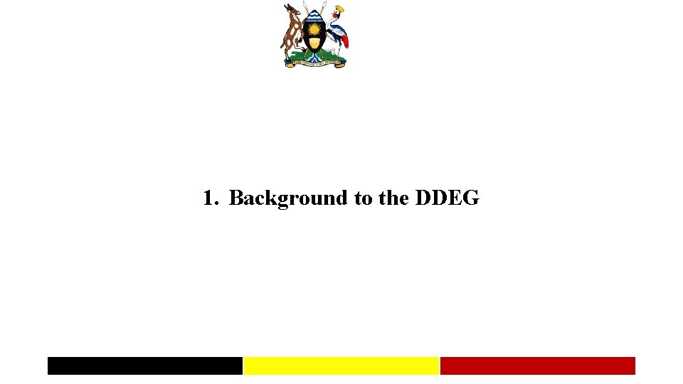 1. Background to the DDEG 