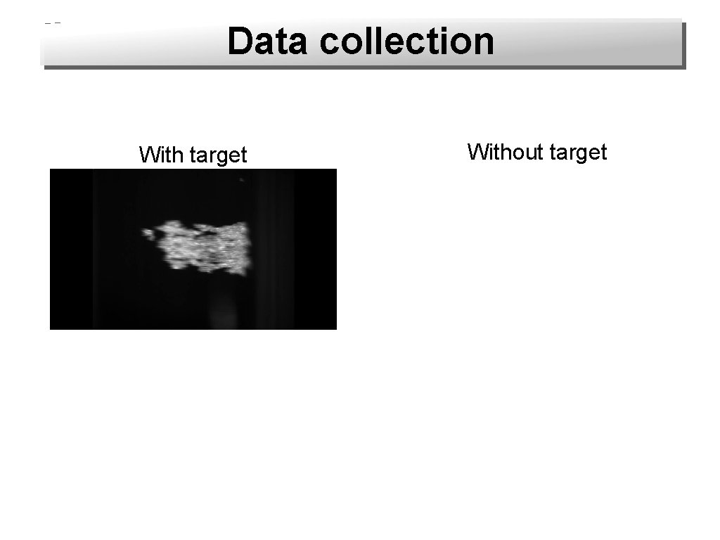 Data collection With target Without target 