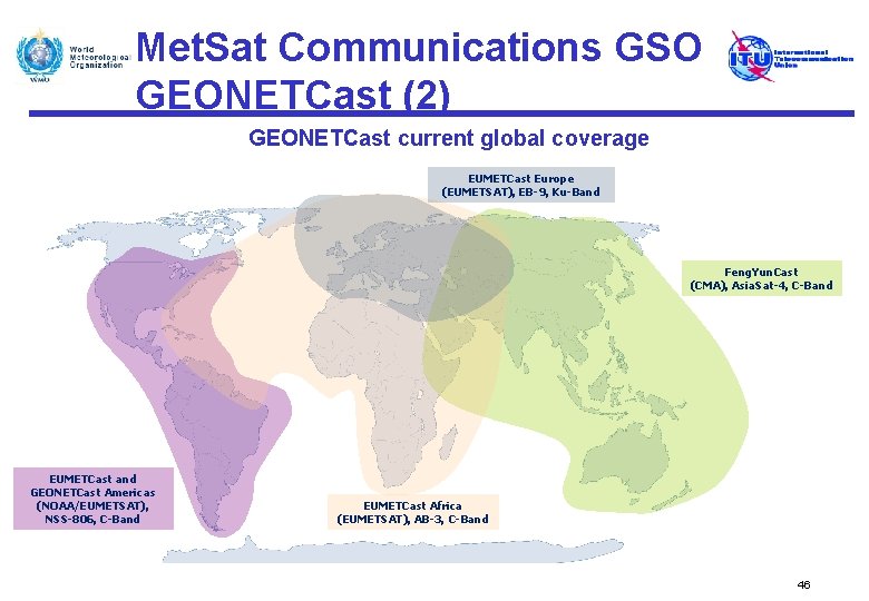 Met. Sat Communications GSO GEONETCast (2) GEONETCast current global coverage EUMETCast Europe (EUMETSAT), EB-9,