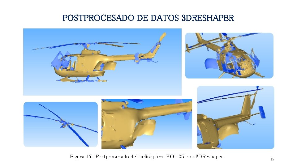 POSTPROCESADO DE DATOS 3 DRESHAPER Figura 17. Postprocesado del helicóptero BO 105 con 3