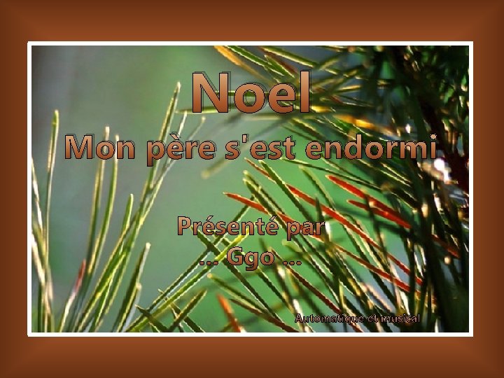 Noel Mon père s'est endormi 