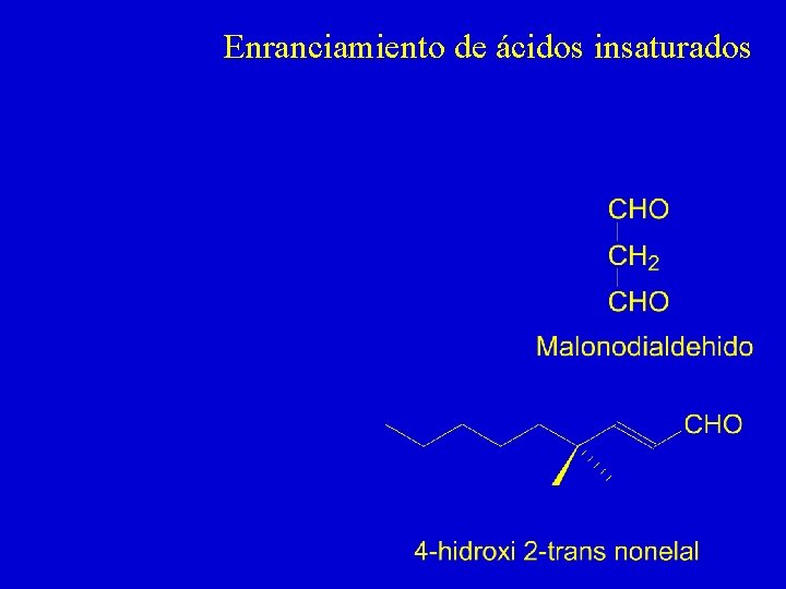 Enranciamiento de ácidos insaturados 