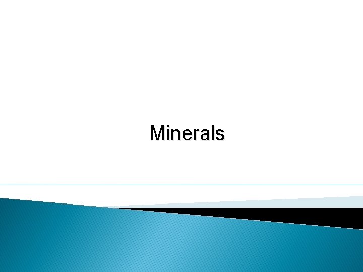 Minerals 