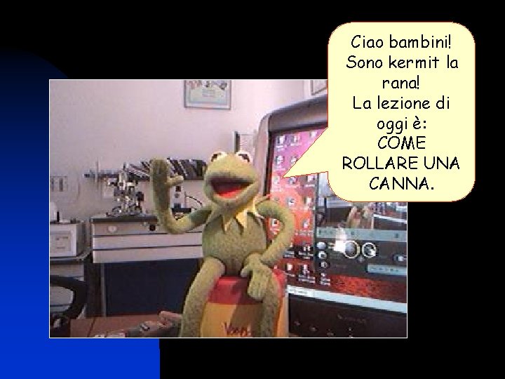 Ciao bambini! Sono kermit la rana! La lezione di oggi è: COME ROLLARE UNA