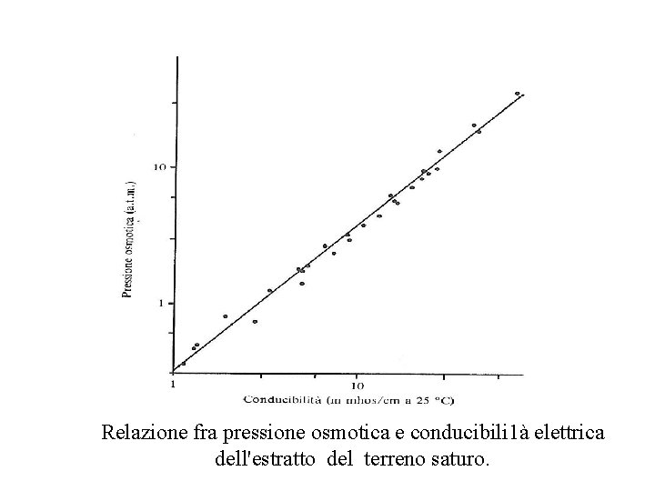 Relazione fra pressione osmotica e conducibili 1à elettrica Relazione fra concentrazione e conducibili 1à Relazione fra pressione osmotica e conducibili 1à elettrica Relazione fra concentrazione e conducibili 1à
