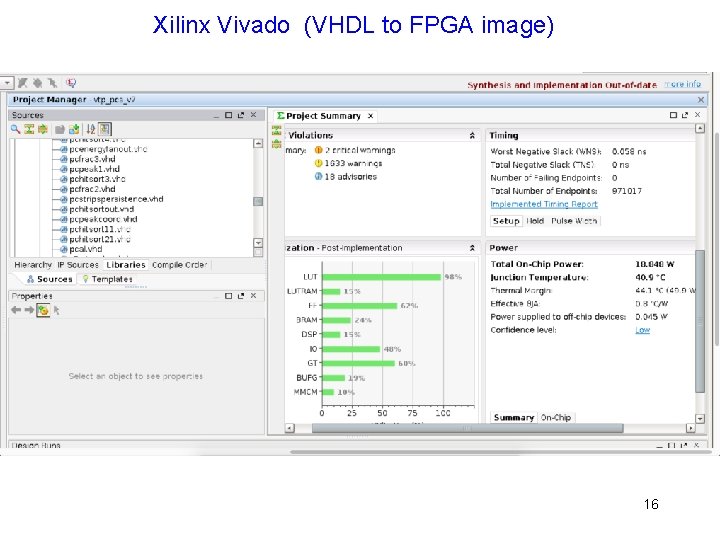 Xilinx Vivado (VHDL to FPGA image) 16 