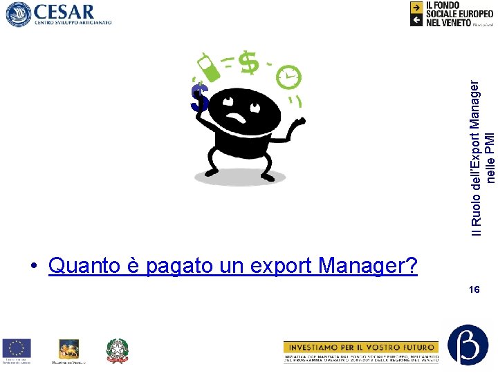 Il Ruolo dell’Export Manager nelle PMI • Quanto è pagato un export Manager? 16