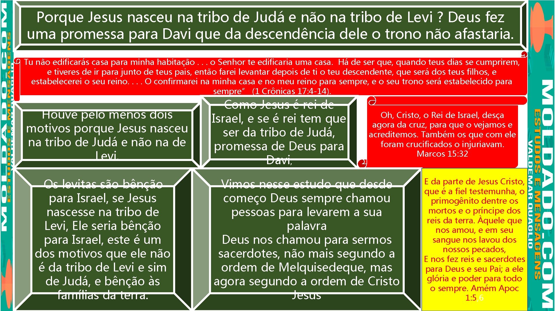 Porque Jesus nasceu na tribo de Judá e não na tribo de Levi ?