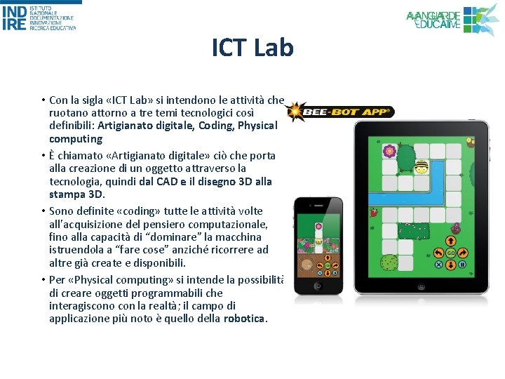 ICT Lab • Con la sigla «ICT Lab» si intendono le attività che ruotano