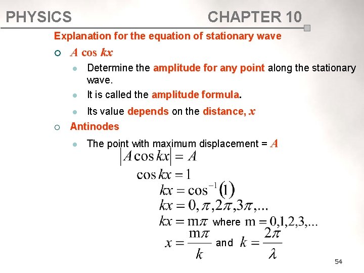 Physics Chapter 10 Mechanical Waves 4 Hours 1