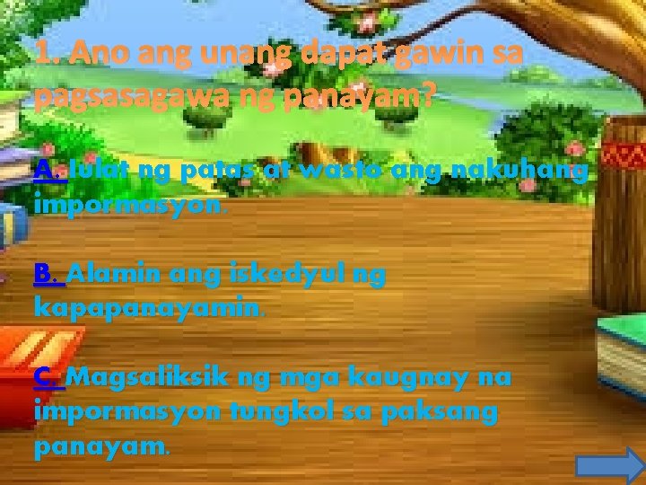 1. Ano ang unang dapat gawin sa pagsasagawa ng panayam? A. Iulat ng patas 1. Ano ang unang dapat gawin sa pagsasagawa ng panayam? A. Iulat ng patas