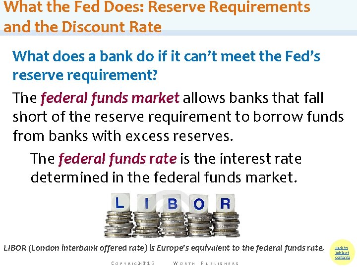 What the Fed Does: Reserve Requirements and the Discount Rate What does a bank What the Fed Does: Reserve Requirements and the Discount Rate What does a bank