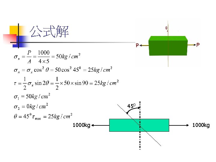 公式解 450 1000 kg 