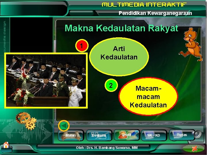 Pendidikan Kewarganegaraan Makna Kedaulatan Rakyat 1 Arti Kedaulatan 2 Materi Evaluasi Macam- macam Kedaulatan