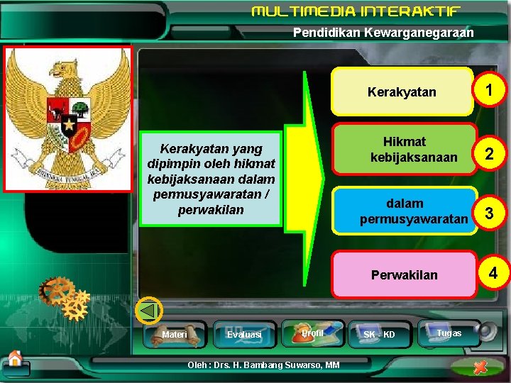 Pendidikan Kewarganegaraan Kerakyatan yang dipimpin oleh hikmat kebijaksanaan dalam permusyawaratan / perwakilan Kerakyatan 1