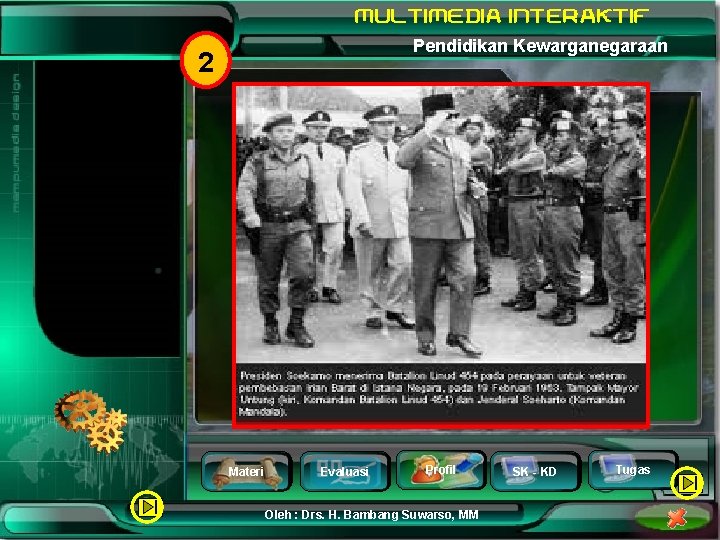 Pendidikan Kewarganegaraan 2 Materi Evaluasi Profil Oleh : Drs. H. Bambang Suwarso, MM SK
