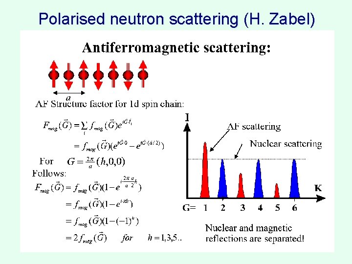 Polarised neutron scattering (H. Zabel) 