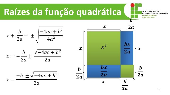 Raízes da função quadrática 7 