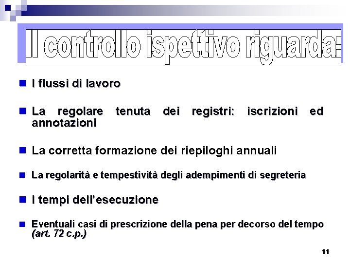 n I flussi di lavoro n La regolare annotazioni tenuta dei registri: iscrizioni ed