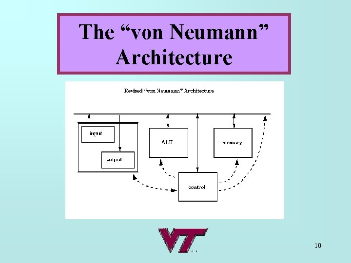 The “von Neumann” Architecture 10 