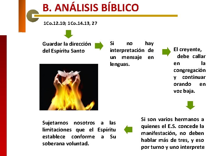 B. ANÁLISIS BÍBLICO 1 Co. 12. 10; 1 Co. 14. 13, 27 Guardar la B. ANÁLISIS BÍBLICO 1 Co. 12. 10; 1 Co. 14. 13, 27 Guardar la