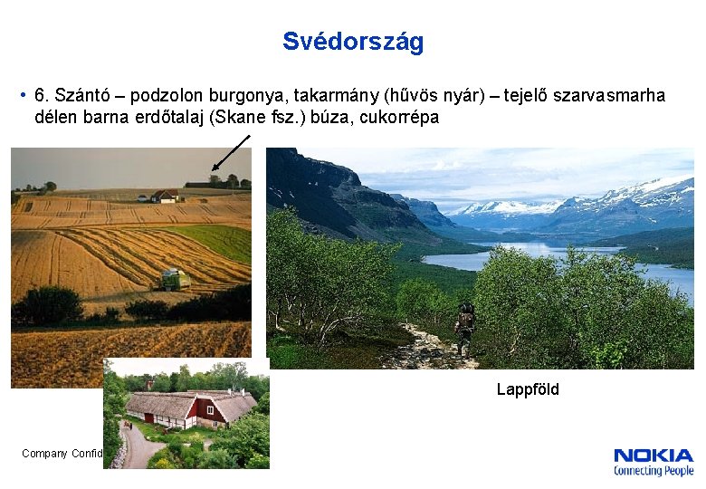 Svédország • 6. Szántó – podzolon burgonya, takarmány (hűvös nyár) – tejelő szarvasmarha délen