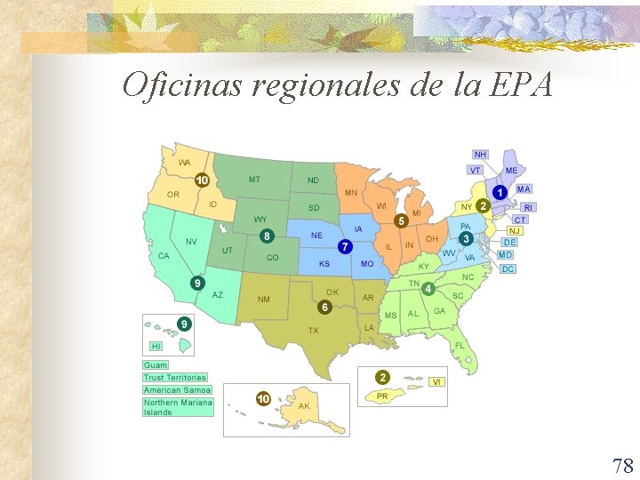 Oficinas regionales de la EPA 78 