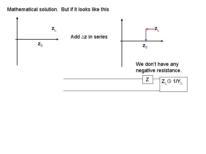Mathematical solution. But if it looks like this z. L Add z in series