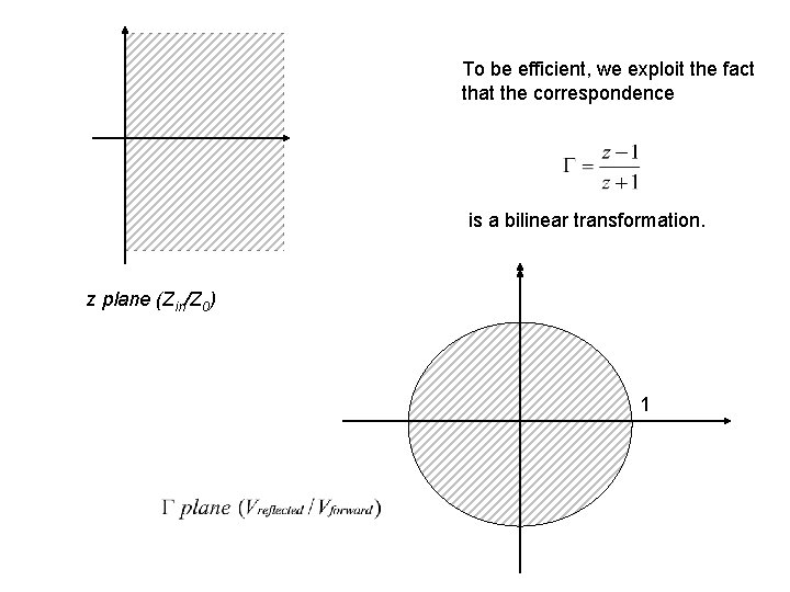 To be efficient, we exploit the fact that the correspondence is a bilinear transformation.