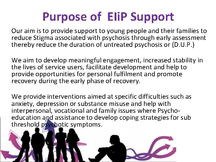 Purpose of EIi. P Support Our aim is to provide support to young people