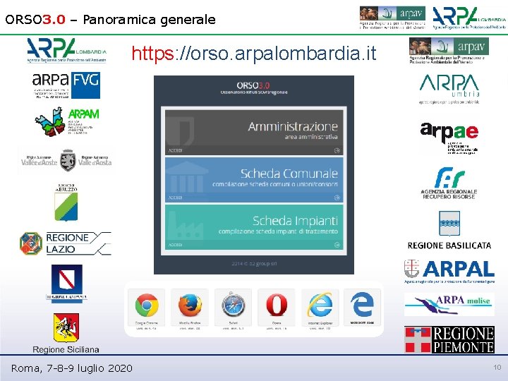 ORSO 3. 0 – Panoramica generale https: //orso. arpalombardia. it Roma, 7 -8 -9