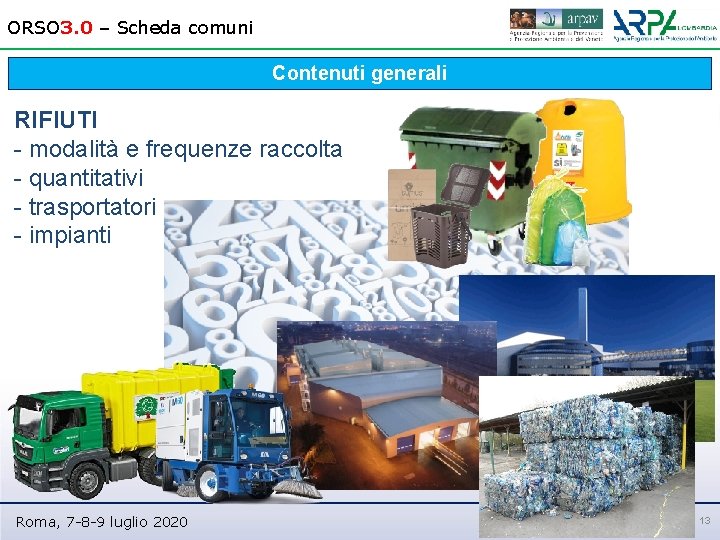 ORSO 3. 0 – Scheda comuni Contenuti generali RIFIUTI - modalità e frequenze raccolta