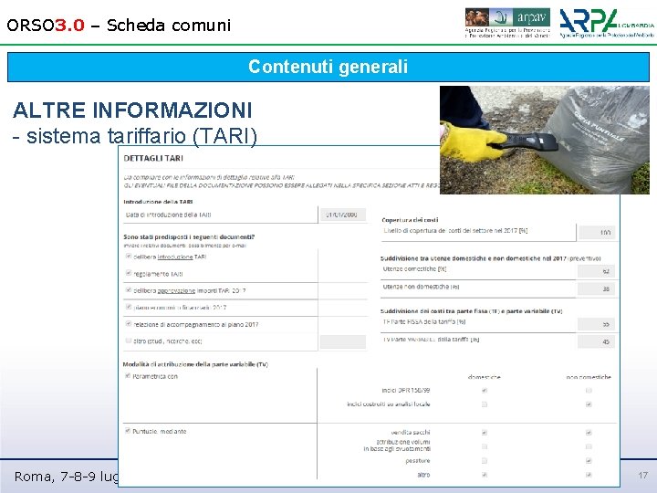 ORSO 3. 0 – Scheda comuni Contenuti generali ALTRE INFORMAZIONI - sistema tariffario (TARI)