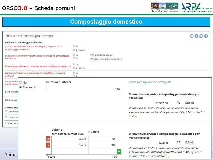 ORSO 3. 0 – Scheda comuni Compostaggio domestico Roma, 7 -8 -9 luglio 2020