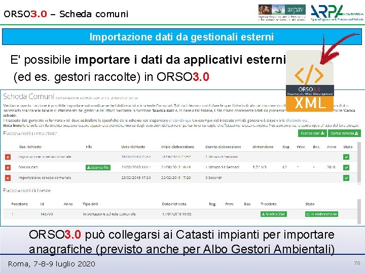 ORSO 3. 0 – Scheda comuni Importazione dati da gestionali esterni E' possibile importare