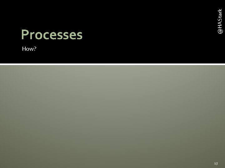 @HAStark Processes How? 15 