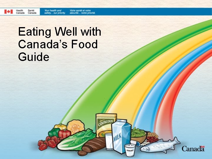 Eating Well with Canada’s Food Guide 