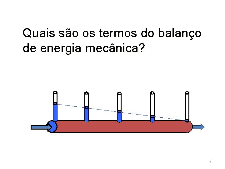 Quais são os termos do balanço de energia mecânica? 2 