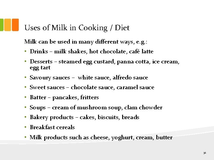 Uses of Milk in Cooking / Diet Milk can be used in many different