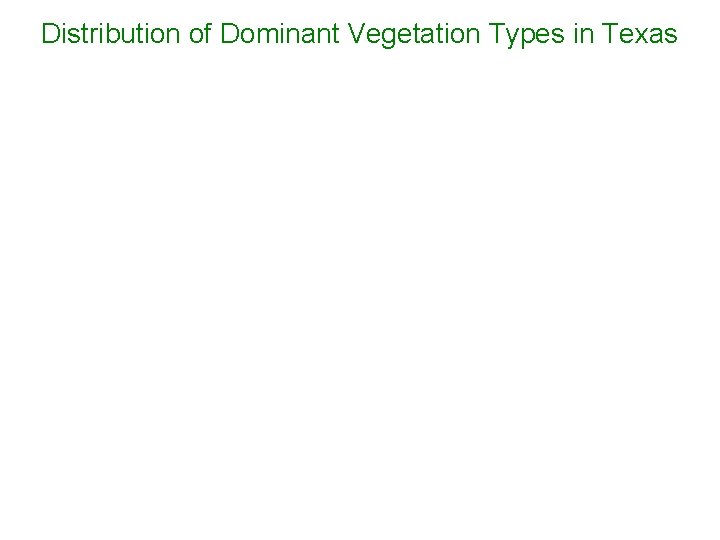 Distribution of Dominant Vegetation Types in Texas 