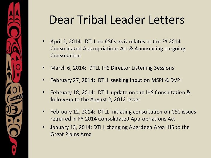 Dear Tribal Leader Letters • April 2, 2014: DTLL on CSCs as it relates